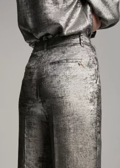 Pantalón recto laminado