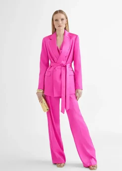 Pantalón recto satinado