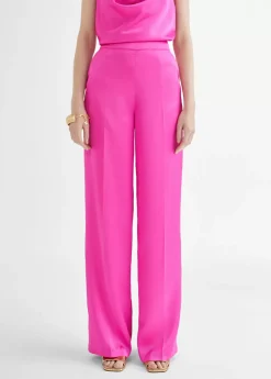 Pantalón recto satinado