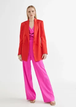 Pantalón recto satinado