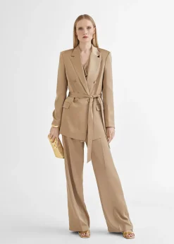 Pantalón recto satinado