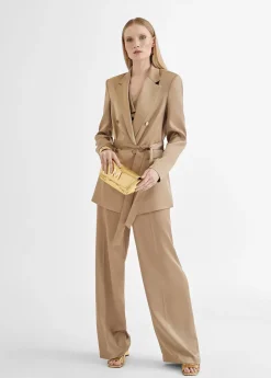 Pantalón recto satinado