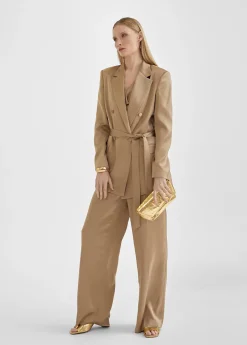 Pantalón recto satinado