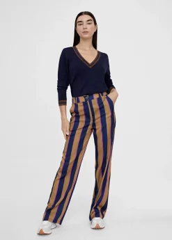 Pantalén satén rayas