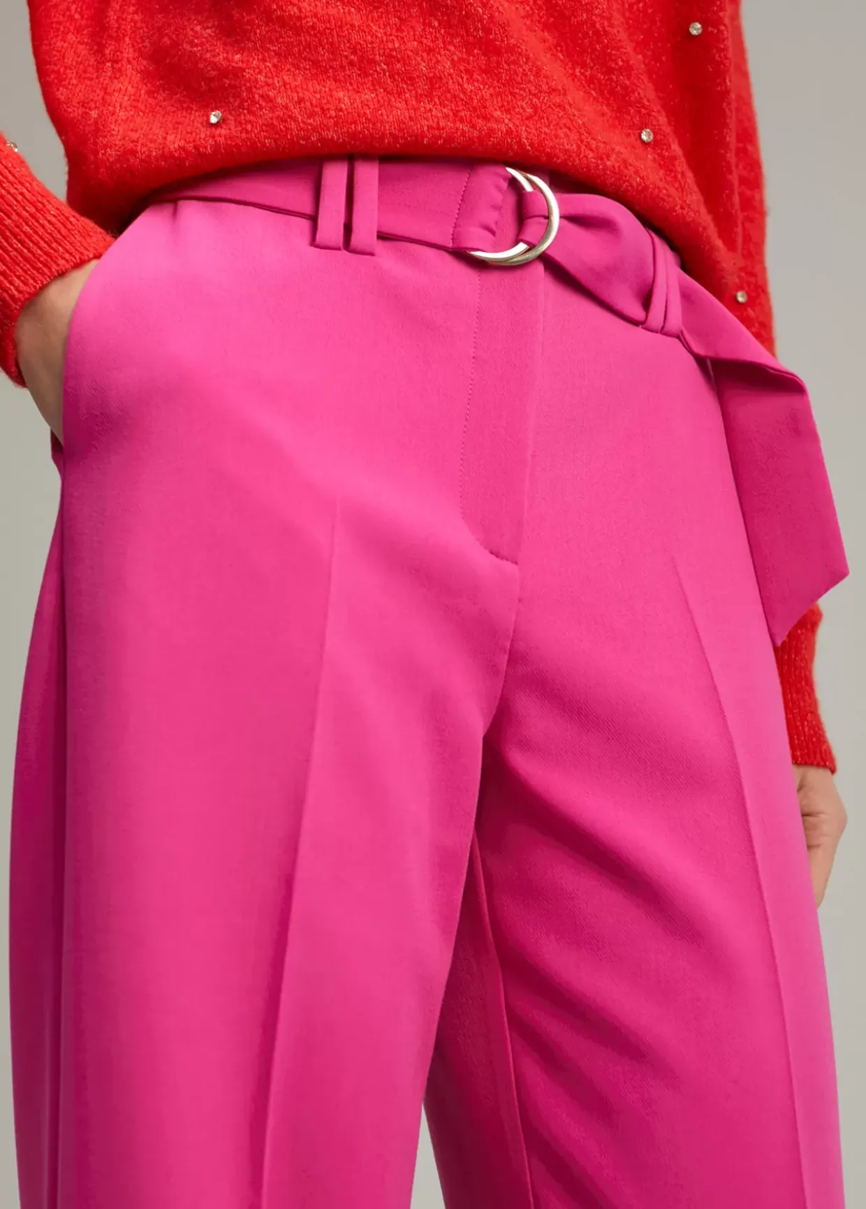 Pantalón wideleg cinturón