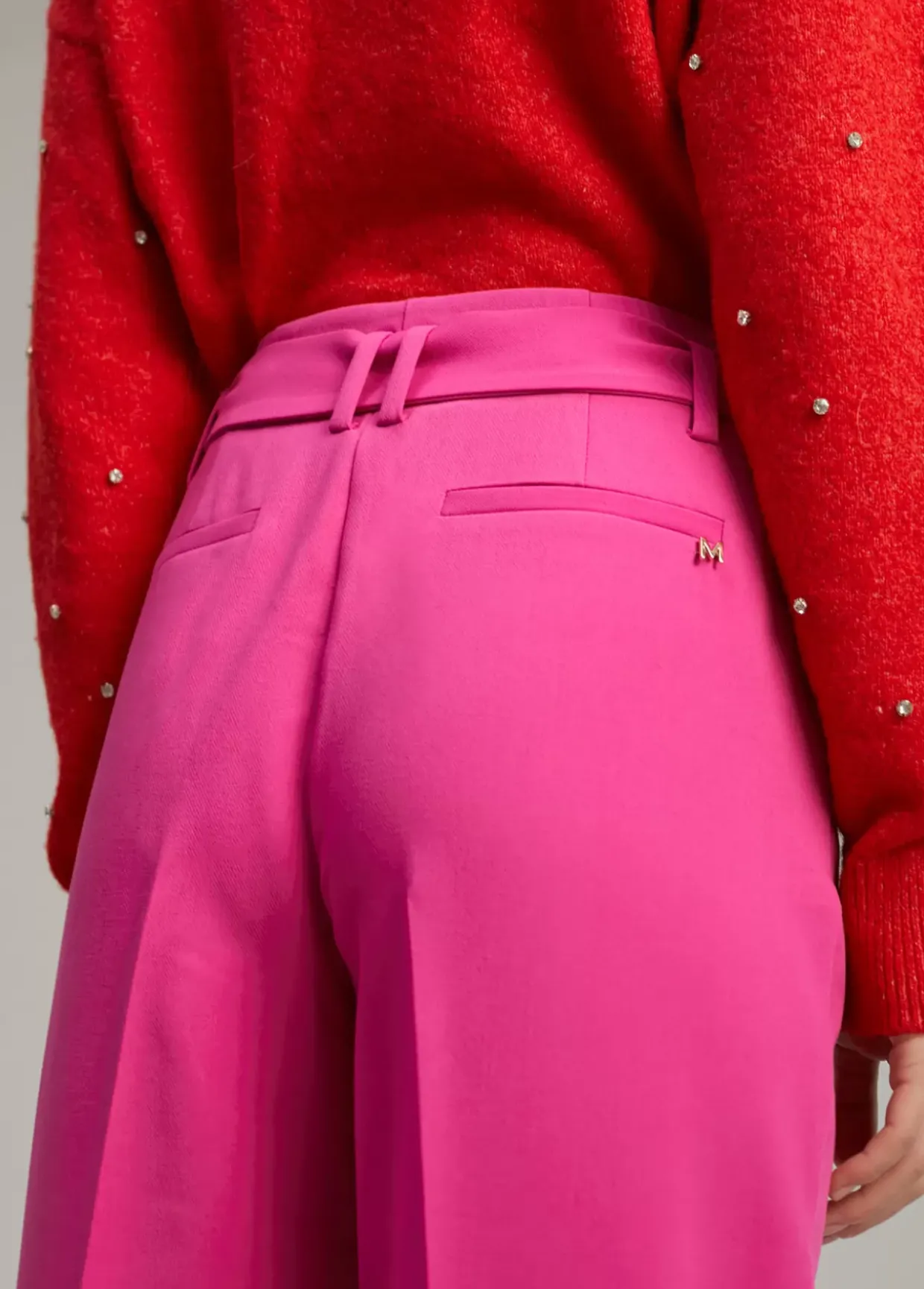 Pantalón wideleg cinturón