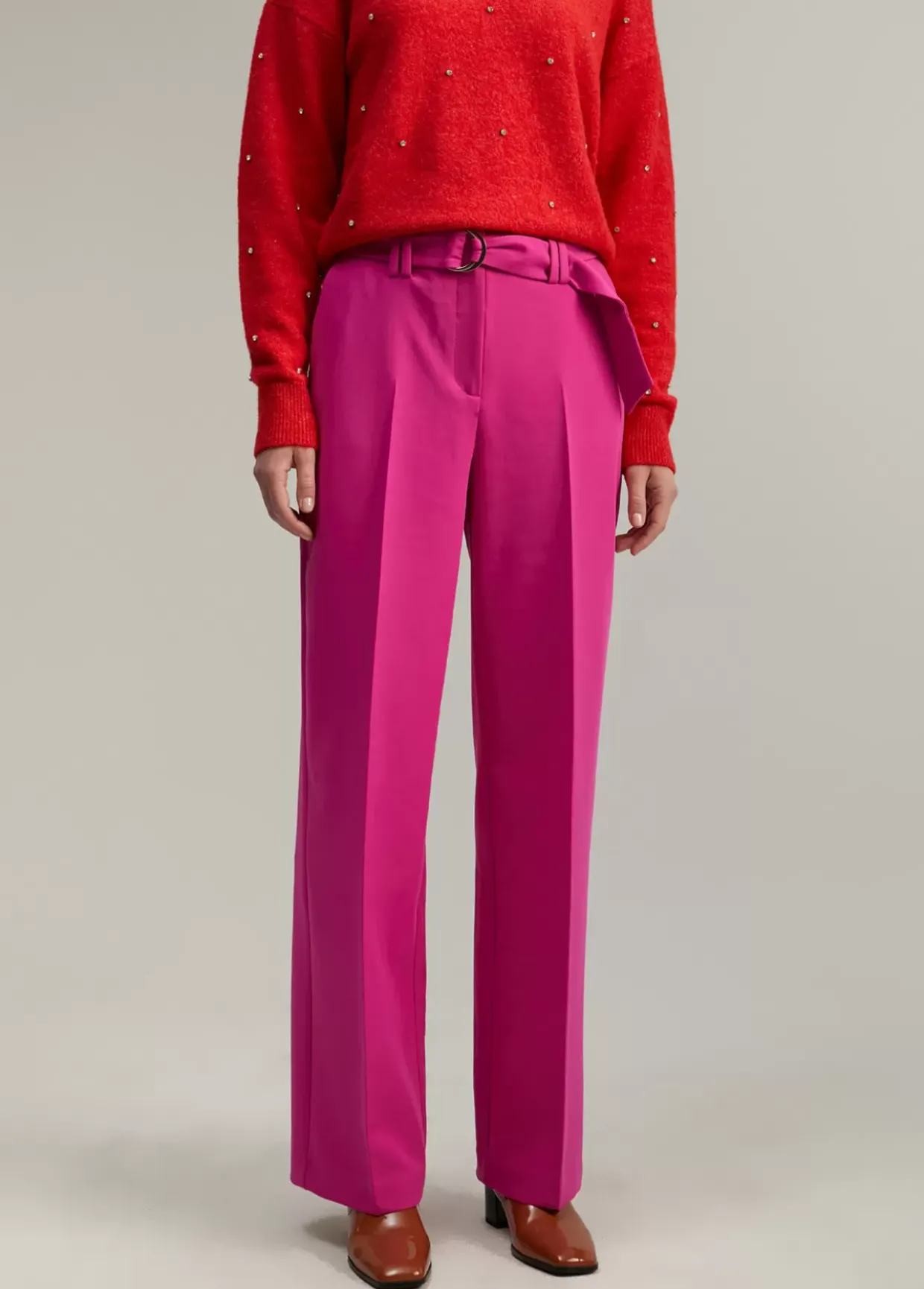 Pantalón wideleg cinturón