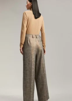 Pantalón wideleg cuadros