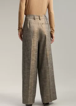 Pantalón wideleg cuadros