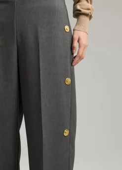 Pantalón wideleg detalle snaps