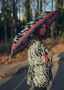 Paraguas pequeño automático print cebra| Lola Casademunt