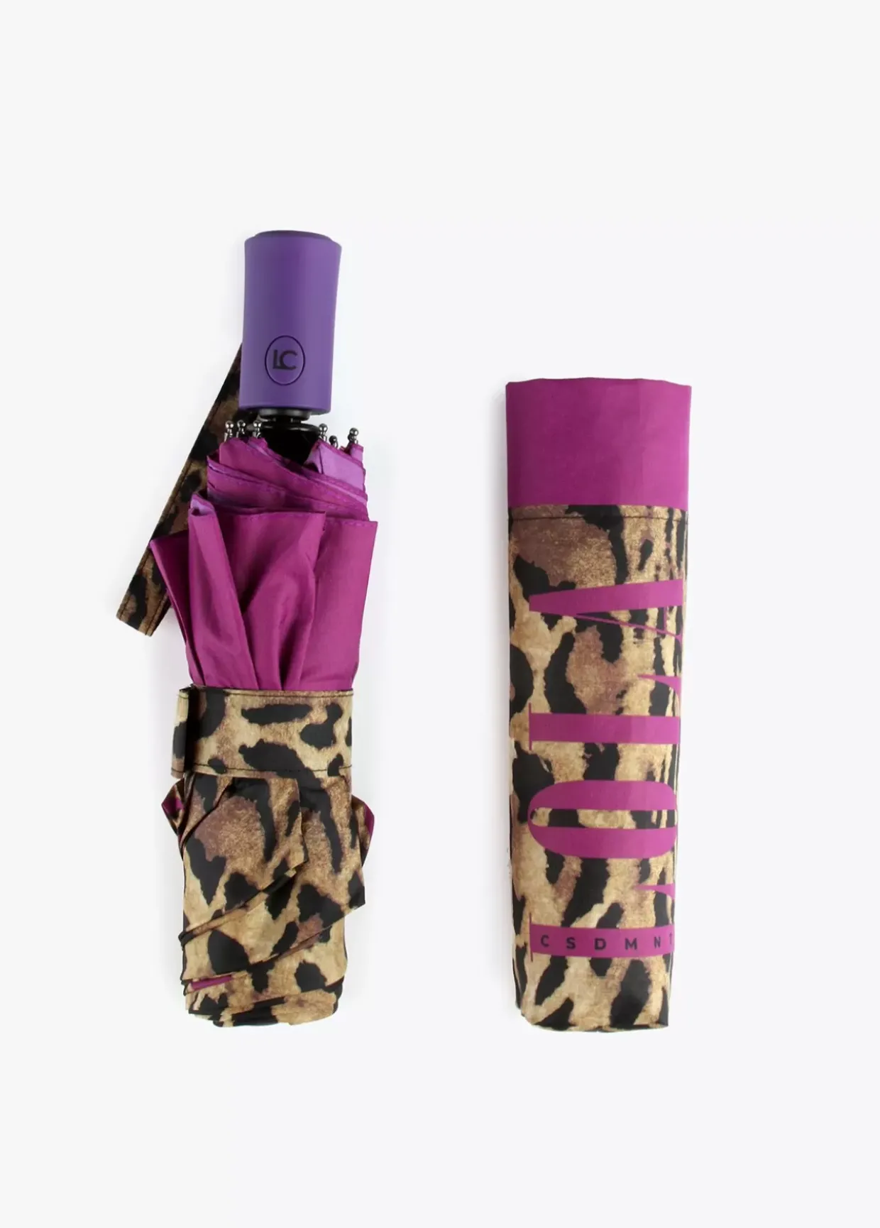 Paraguas pequeño automático animal print | Lola Casademunt