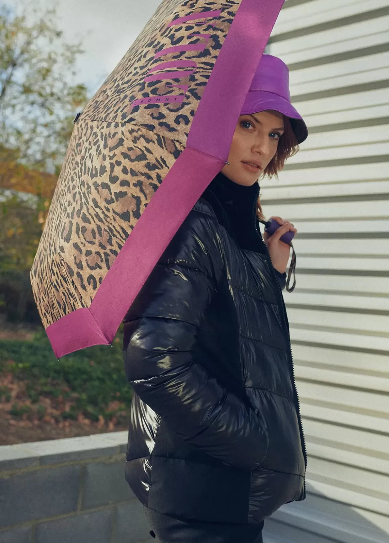 Paraguas pequeño automático animal print | Lola Casademunt