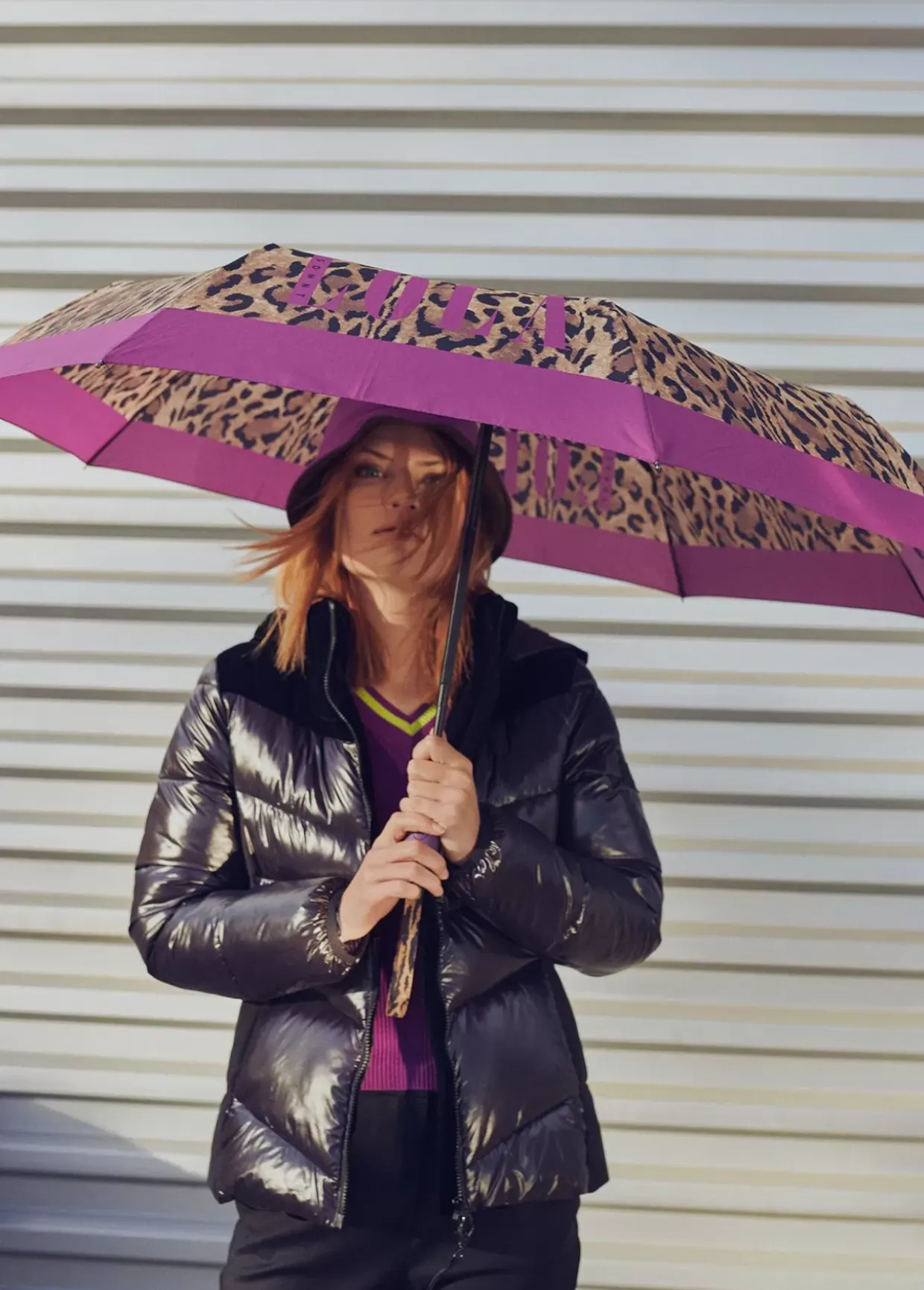 Paraguas pequeño automático animal print | Lola Casademunt