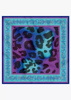 Pañuelo animal print azules