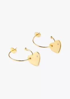 Pendientes aro con corazón