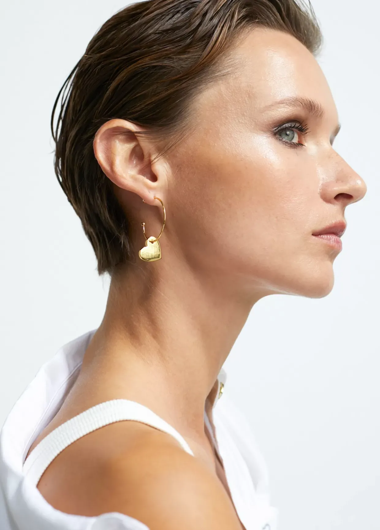 Pendientes aro con corazón