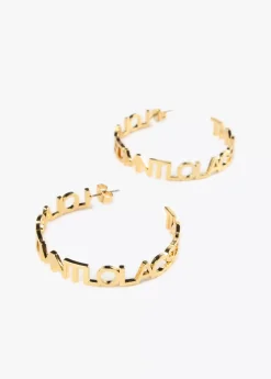 Pendientes aro logotipado