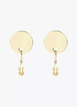 Pendientes botón y aro charms