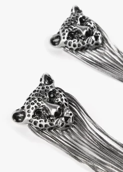 Pendientes cabeza de leopardo