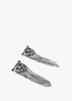 Pendientes cabeza de leopardo