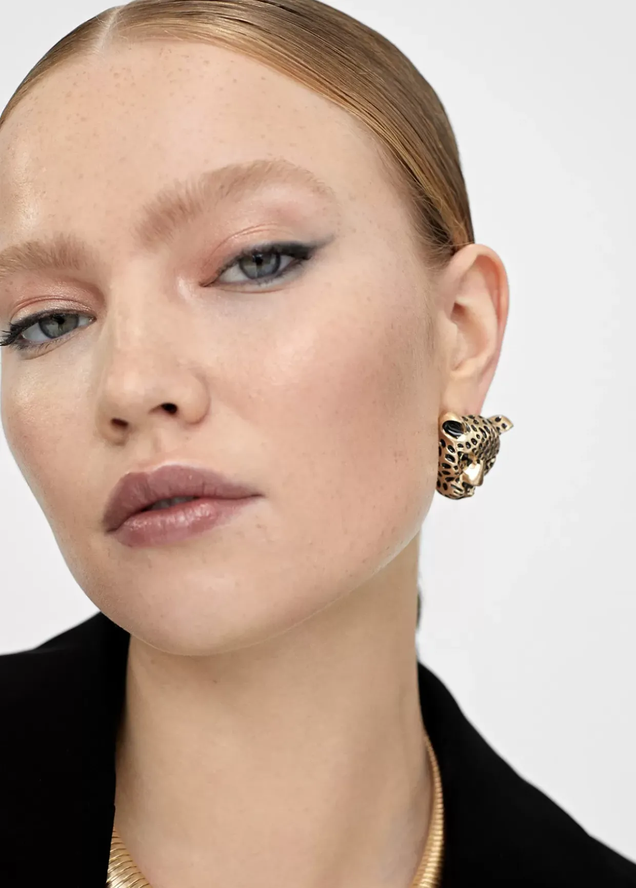 Pendientes cara leopardo