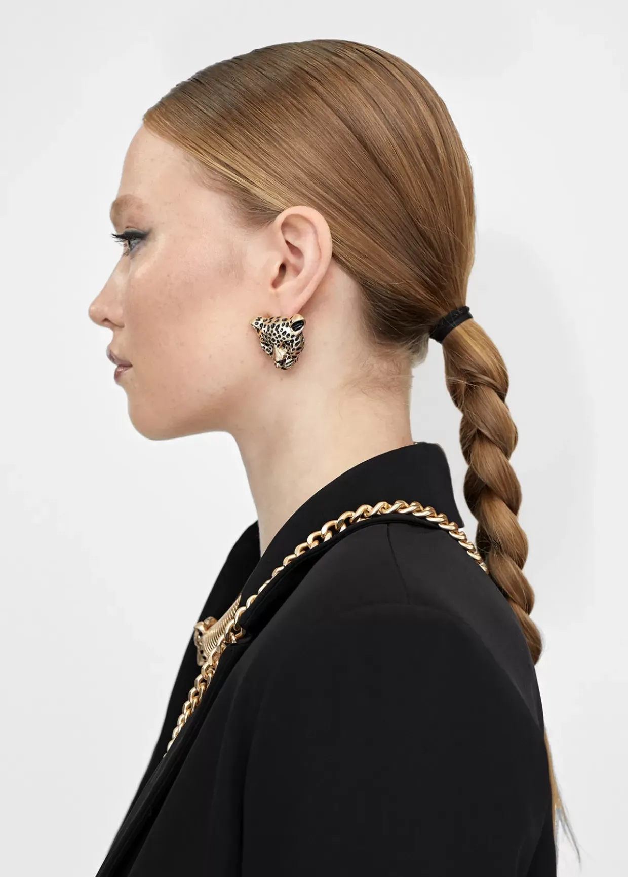 Pendientes cara leopardo