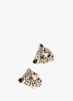 Pendientes cara leopardo