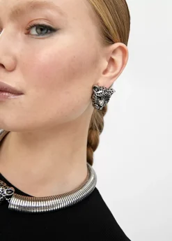 Pendientes cara leopardo