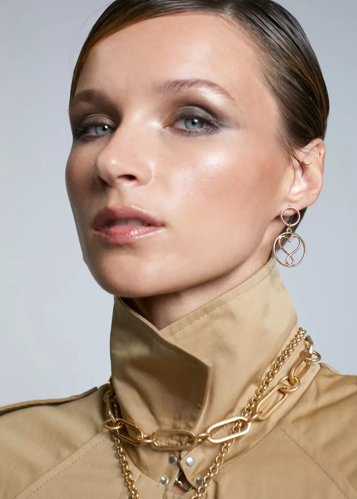 Pendientes circulo y corazón infinito