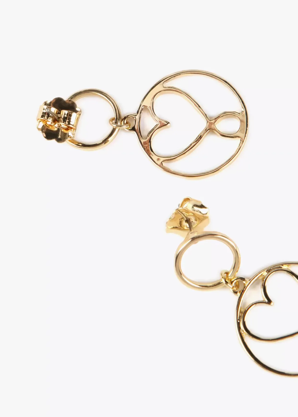 Pendientes circulo y corazón infinito