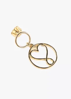 Pendientes circulo y corazón infinito