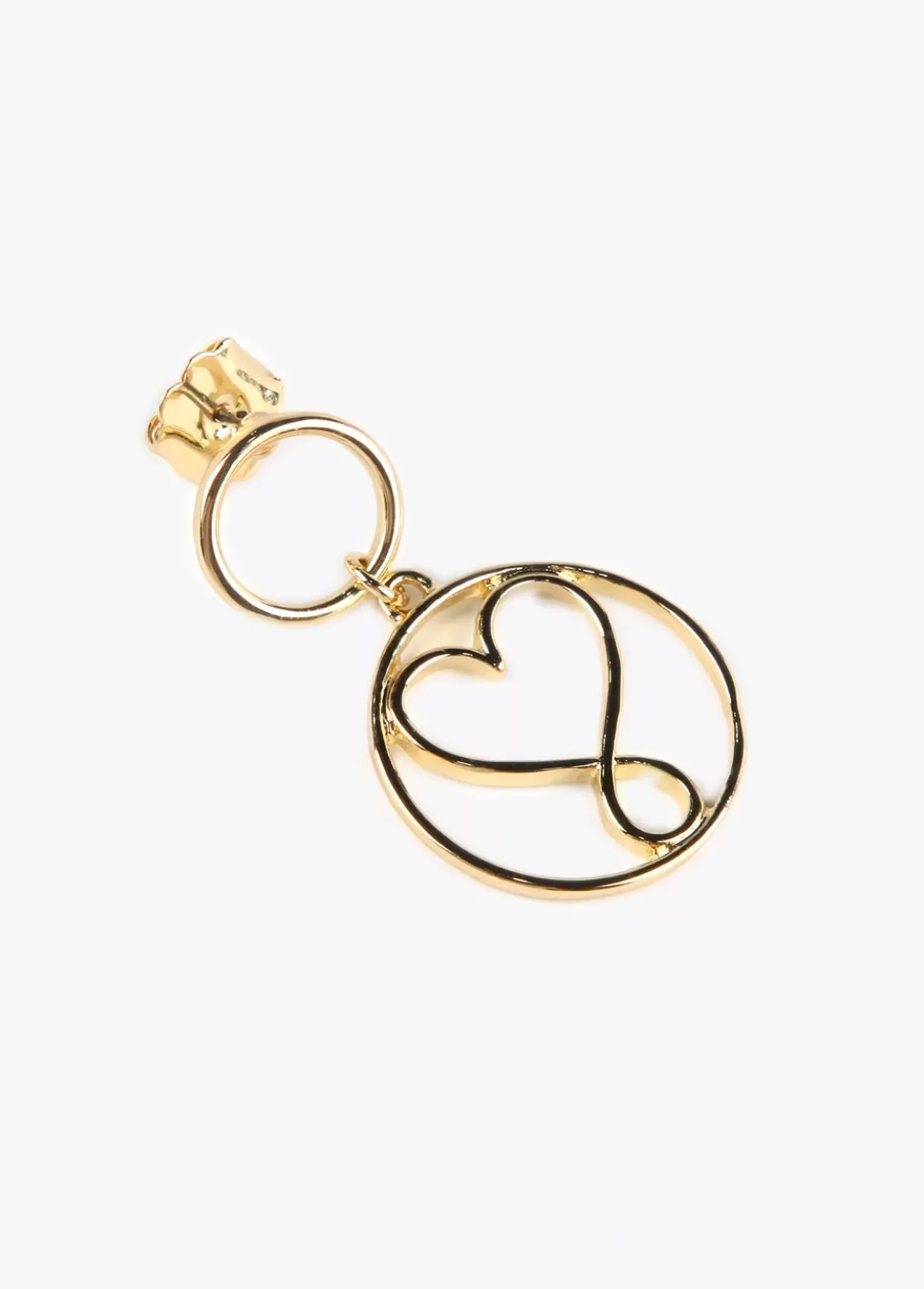Pendientes circulo y corazón infinito