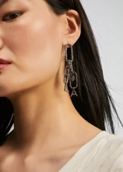 Pendientes colgantes y cristales