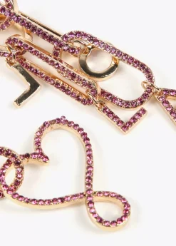 Pendientes colgantes y cristales