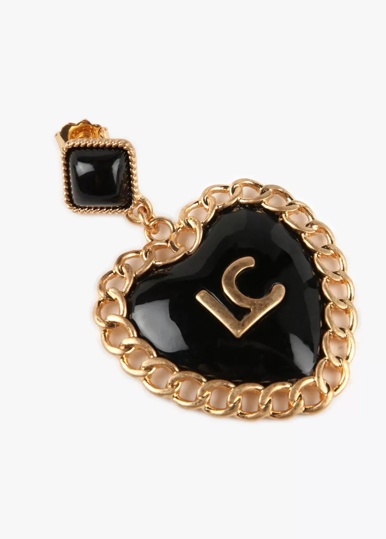 Pendientes corazón encadenado