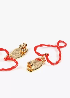 Pendientes corazón lacado