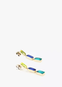 Pendientes cristales de colores