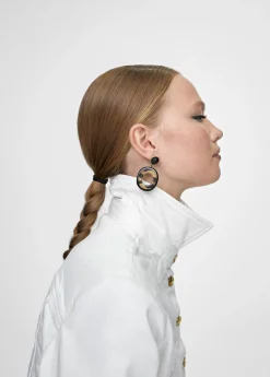 Pendientes de aro animal print