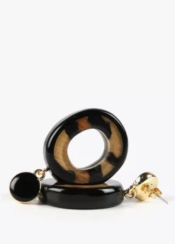 Pendientes de aro animal print
