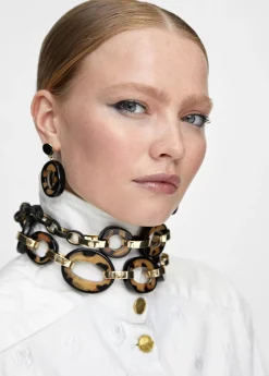 Pendientes de aro animal print