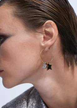 Pendientes de aro con charms