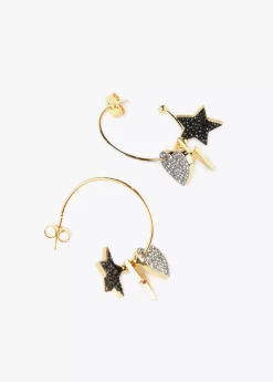 Pendientes de aro con charms