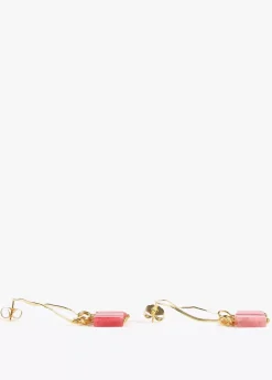 Pendientes de aro con piedras naturales