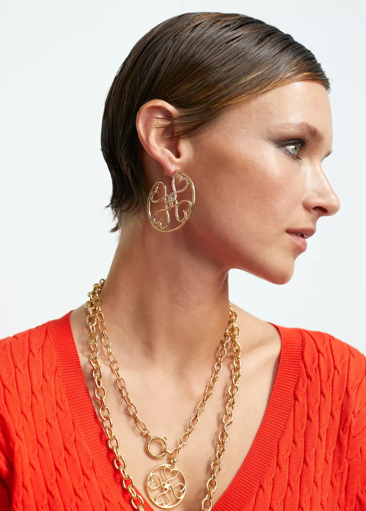 Pendientes de aro dorados