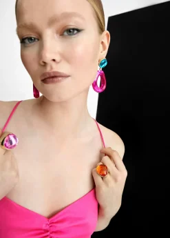 Pendientes dos piezas de colores