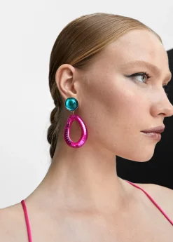 Pendientes dos piezas de colores