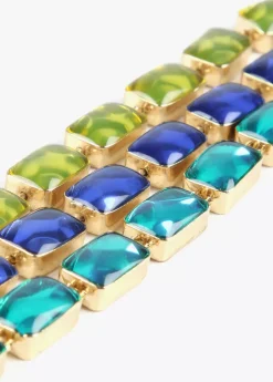 Pulsera de cristales multicolor