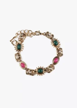 Pulsera dorada multi piedras