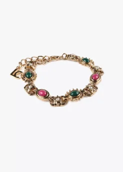 Pulsera dorada multi piedras